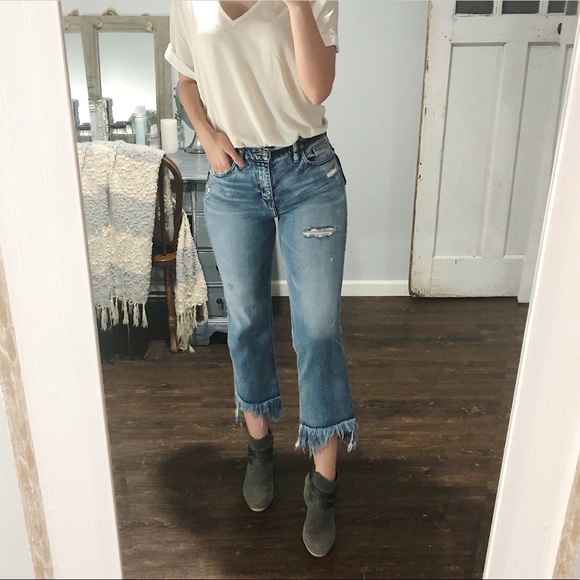 Silver Jeans Denim - Silver Trendy Raw hem Vintage Jeans size 27